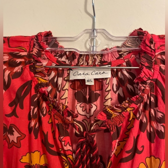 Cara Cara Grazia Maxi Dress In Peacock Watermelon Size M/L - Picture 7 of 15